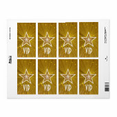 Gold Star 'VIP'-label grote witte tekst Etiket (Full Sheet)