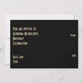 Gold Star 'VIP PASS' horizontale zwarte achterzijd Kaart (Achterkant)