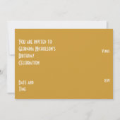 Gold Star 'VIP PASS' uitnodiging goud horizontaal (Achterkant)