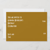 Gold Star 'VIP PASS'-uitnodiging horizontaal Kaart (Achterkant)