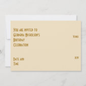 Gold Star 'VIP PASS'-uitnodiging, horizontaal Kaart (Achterkant)