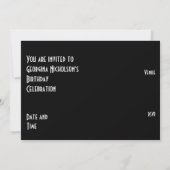 Gold Star 'VIP PASS'-uitnodiging zwart horizontaal Kaart (Achterkant)