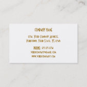 Gold Star 'VIP PASS' visitekaartje wit achterzijde (Achterkant)