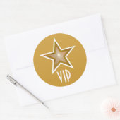 "Gold" Star VIP-ronde sticker geel (Envelop)