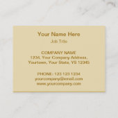 Gold Star-visitekaartje, chubby crème Visitekaartje (Achterkant)