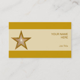Gold Star visitekaartje crème stripe