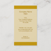 Gold Star visitekaartje crème stripe verticaal (Achterkant)