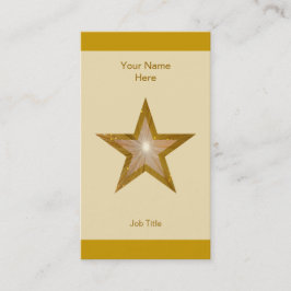 Gold Star visitekaartje crème stripe verticaal