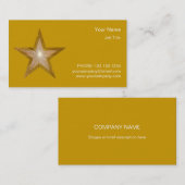 Gold Star-visitekaartje model "side star goud" Visitekaartje (Voorkant / Achterkant)