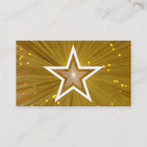 Gold Star-visitekaartje, wit terug