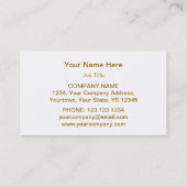 Gold Star-visitekaartje, wit Visitekaartje (Achterkant)