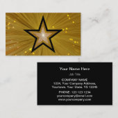 Gold Star-visitekaartje zwart terug Visitekaartje (Voorkant / Achterkant)