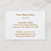 Gold Star-visitekaartje, zwart-wit Visitekaartje (Achterkant)