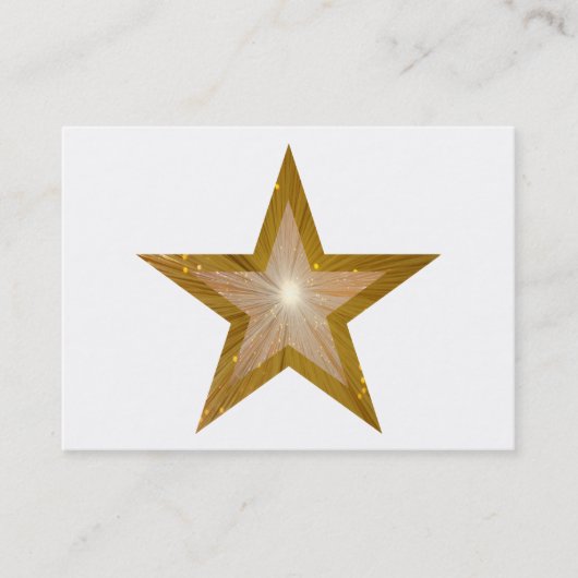 Gold Star-visitekaartje, zwart-wit Visitekaartje (Voorkant)