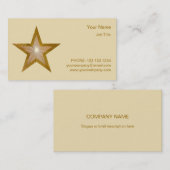 Gold Star-visitekaartjes model "side star crème" Visitekaartje (Voorkant / Achterkant)