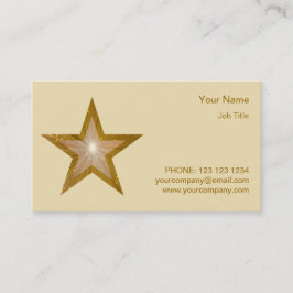 Gold Star-visitekaartjes model "side star crème" Visitekaartje