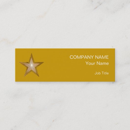 Gold Star-visitekaartjes sjabloon met ongekend gou Mini Visitekaartje (Voorkant)