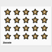 Gold Star-vorm sticker zwart (Vel)