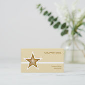 Gold Star White line visitekaartje crème (Staand voorkant)