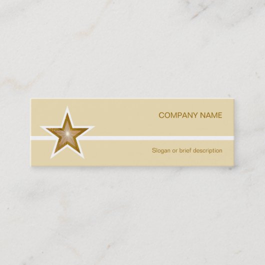 Gold Star White line visitekaartje crème skinny (Voorkant)
