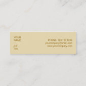 Gold Star White line visitekaartje crème skinny (Achterkant)