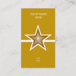 Gold Star White line visitekaartje goud verticaal