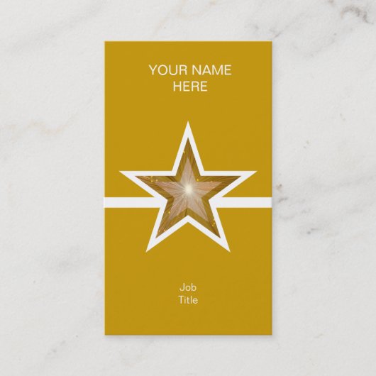 Gold Star White line visitekaartje goud verticaal (Voorkant)