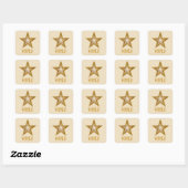 Gold Star 'WINNER'-sticker Vierkante Sticker (Vel)