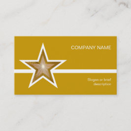 Gold Star witte lijn visitekaartsjabloon goud Visitekaartje