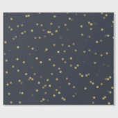 Gold Star Wrapping Paper Roll Cadeaupapier (Vlak)