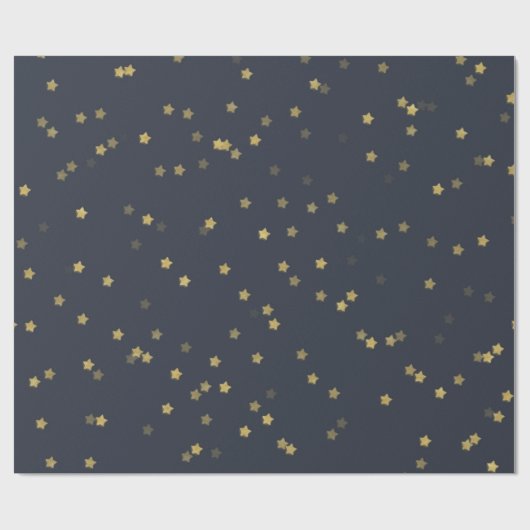 Gold Star Wrapping Paper Roll Cadeaupapier (Vlak)