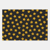 Gold Star Wrapping Papier - Elegante Kerst Inpakpapier Vel (Voorkant)