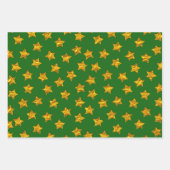 Gold Star Wrapping Papier - Elegante Kerst Inpakpapier Vel (Voorkant 3)