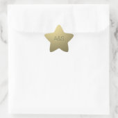 Gold Star Zakelijk Vakantie Monogram Ster Sticker (Tas)