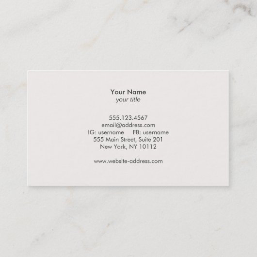 Gold Star Zwart Visitekaartje (Achterkant)