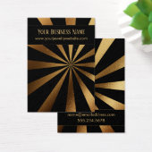 Gold Starburst Black Earring Holder Display Kaart (Bureau)