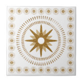 Gold Starburst Medallion Tegeltje (Voorkant)