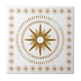 Gold Starburst Medallion Tegeltje