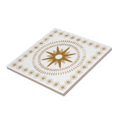 Gold Starburst Medallion Tegeltje (Zijkant)
