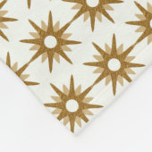 Gold Starburst Mid-Century Modern Pattern Fleece Deken (Hoek)