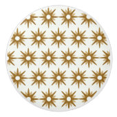 Gold Starburst Pattern Keramische Knop (Voorkant)