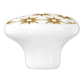 Gold Starburst Pattern Keramische Knop (Zijkant)