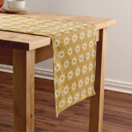 Gold Starburst Pattern Long Table Runner Lange Tafelloper