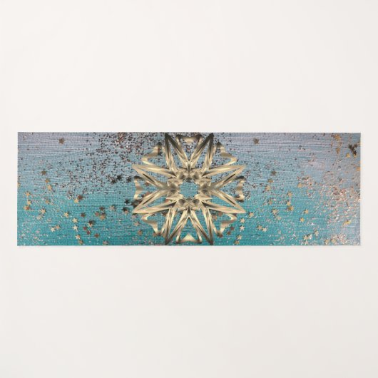 Gold Starburst Yoga Mat (Voorkant (horizontaal))