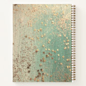 Gold Stardust op Zee gepersonaliseerd Notitieboek (Achterkant)