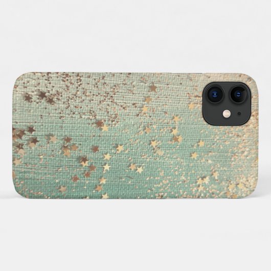 Gold Stardust op Zee Green Case-Mate iPhone Case (Achterkant (horizontaal))