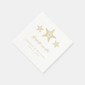 Gold Starfish altijd na het strand bruiloft Servet (Hoek)