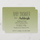 Gold Starlight-baby shower Kaart (Voorkant / Achterkant)