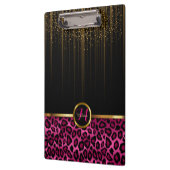 Gold Starlight en helder roze glitter design Klembord (Links)