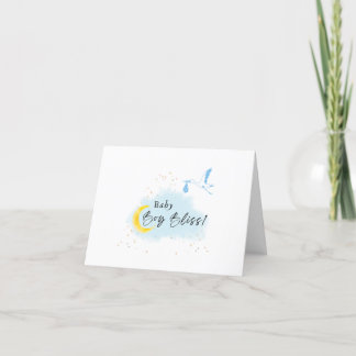 Gold Starlit Baby shower Stork Speciale Levering Bedankkaart